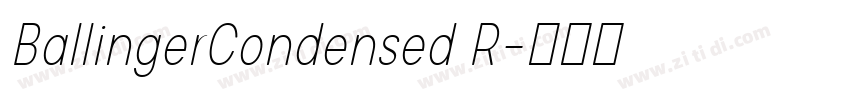 BallingerCondensed R字体转换